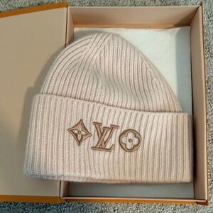 Louis Vuitton Beige Knit Hat